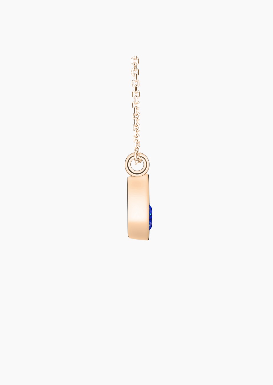 Clyde necklace in rose gold with blue sapphire – Maison Lepage, French jeweler and designer since 1922.