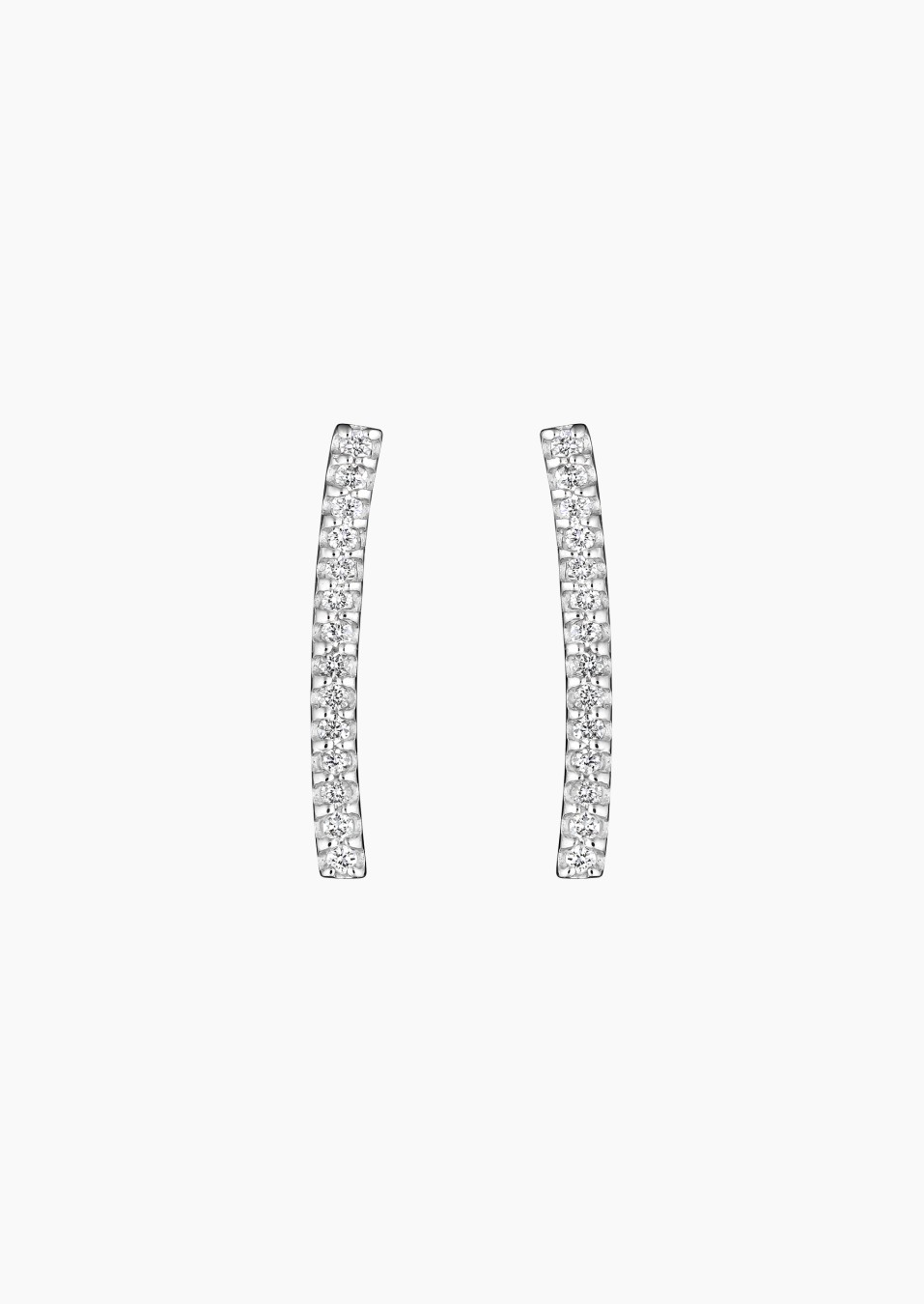 Boucles d'oreilles Audacieuse en or blanc et diamants - Maison Lepage joaillier créateur français 1922