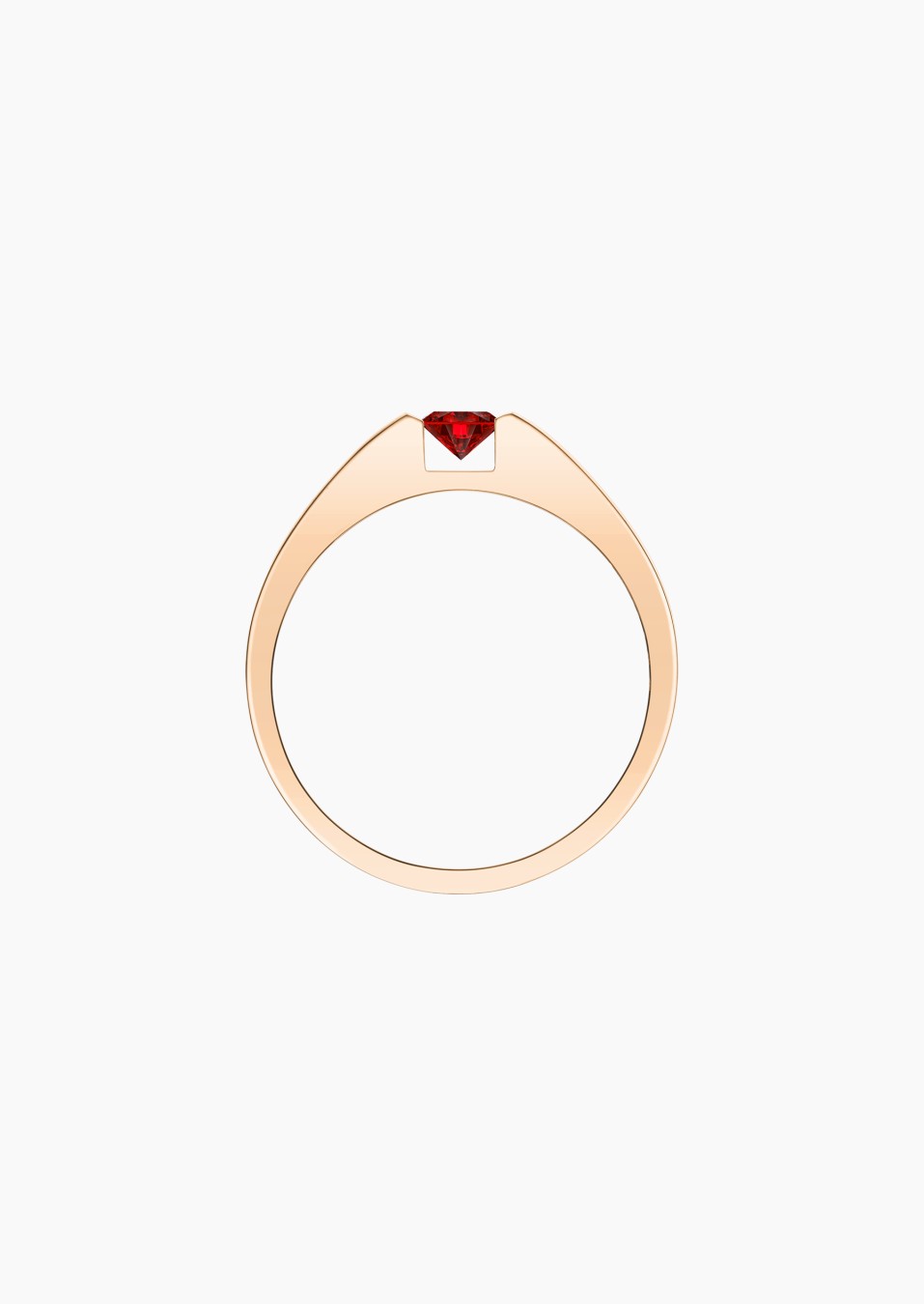 Audacieuse solitaire in gold and ruby / Lepage