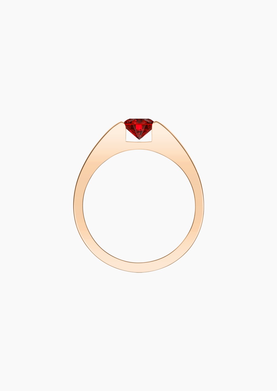 Audacieuse solitaire in gold and ruby / Lepage