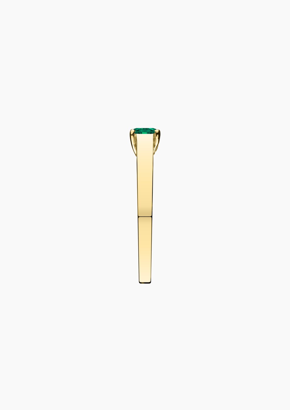 Jackie solitaire ring in yellow gold with emerald – Jewel by Maison Lepage, jeweler and designer since 1922.