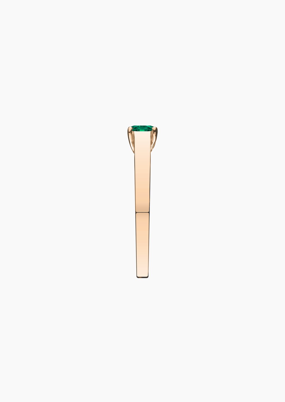 Jackie solitaire ring in rose gold with emerald – Jewel by Maison Lepage, jeweler and designer since 1922.
