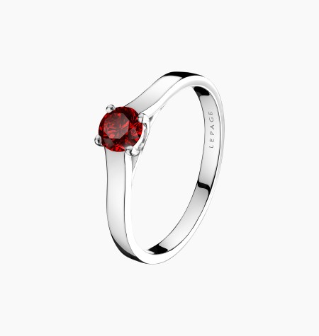 
                                                                                            Jackie solitaire in gold and ruby / Lepage
                                                                                    