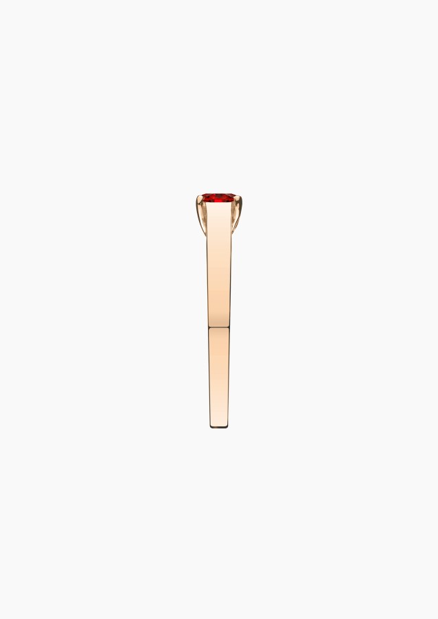 Jackie solitaire ring in rose gold with ruby – Jewel by Maison Lepage, jeweler and designer since 1922.