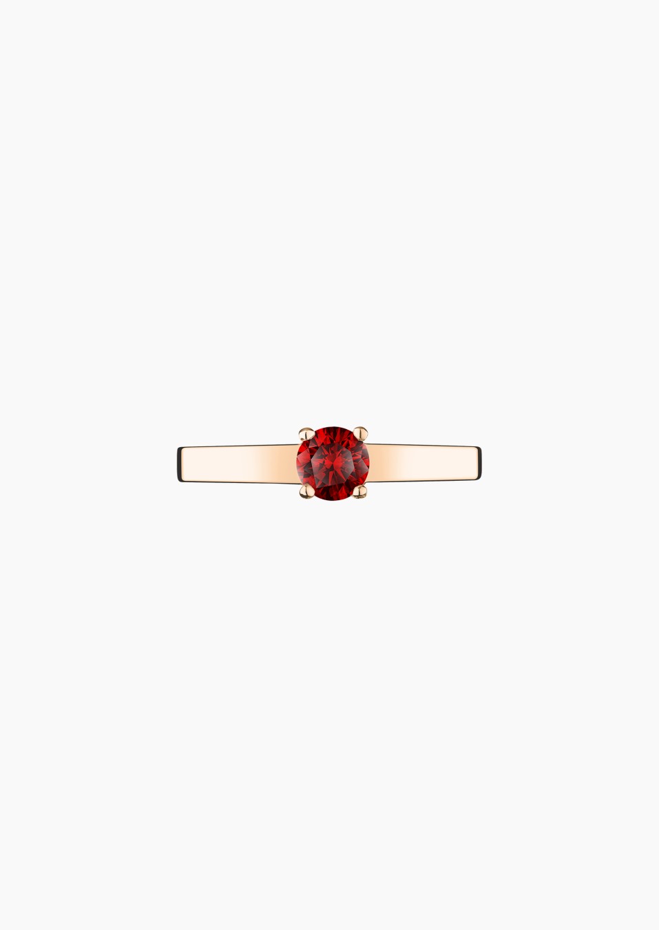 Jackie solitaire ring in rose gold with ruby – Jewel by Maison Lepage, jeweler and designer since 1922.