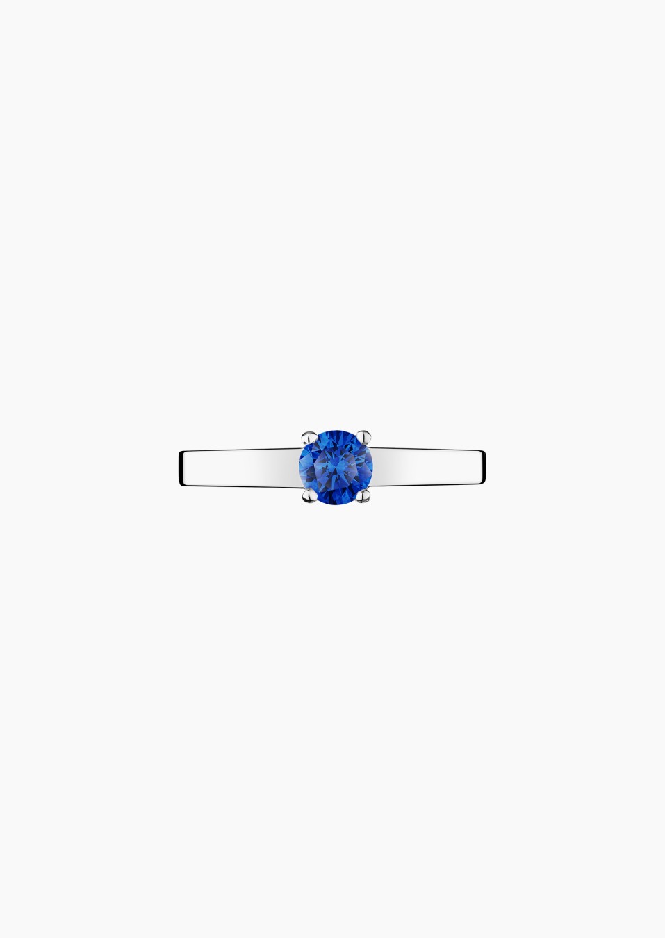 Jackie solitaire ring in white gold with sapphire – Jewel by Maison Lepage, jeweler and designer since 1922.