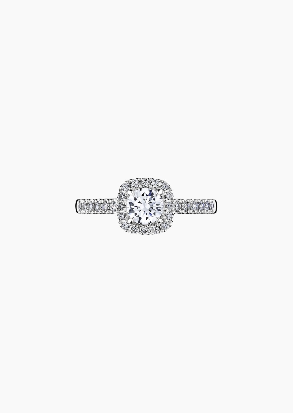 Madame Rose solitaire ring, engagement ring in 18k white gold and diamonds – Maison Lepage, French jeweler and designer since 19