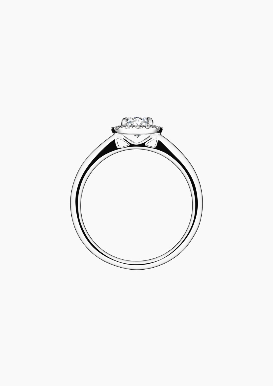 Jolie-Rose solitaire, engagement ring in 18k white gold and diamonds – Maison Lepage, French jeweler and designer since 1922.