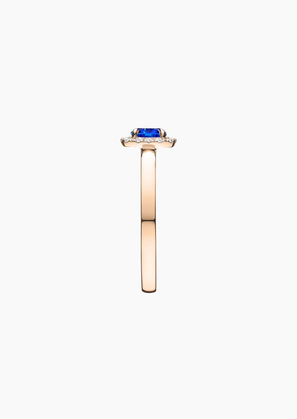 Solitaire Jolie-Rose en or, saphir et diamants / Lepage