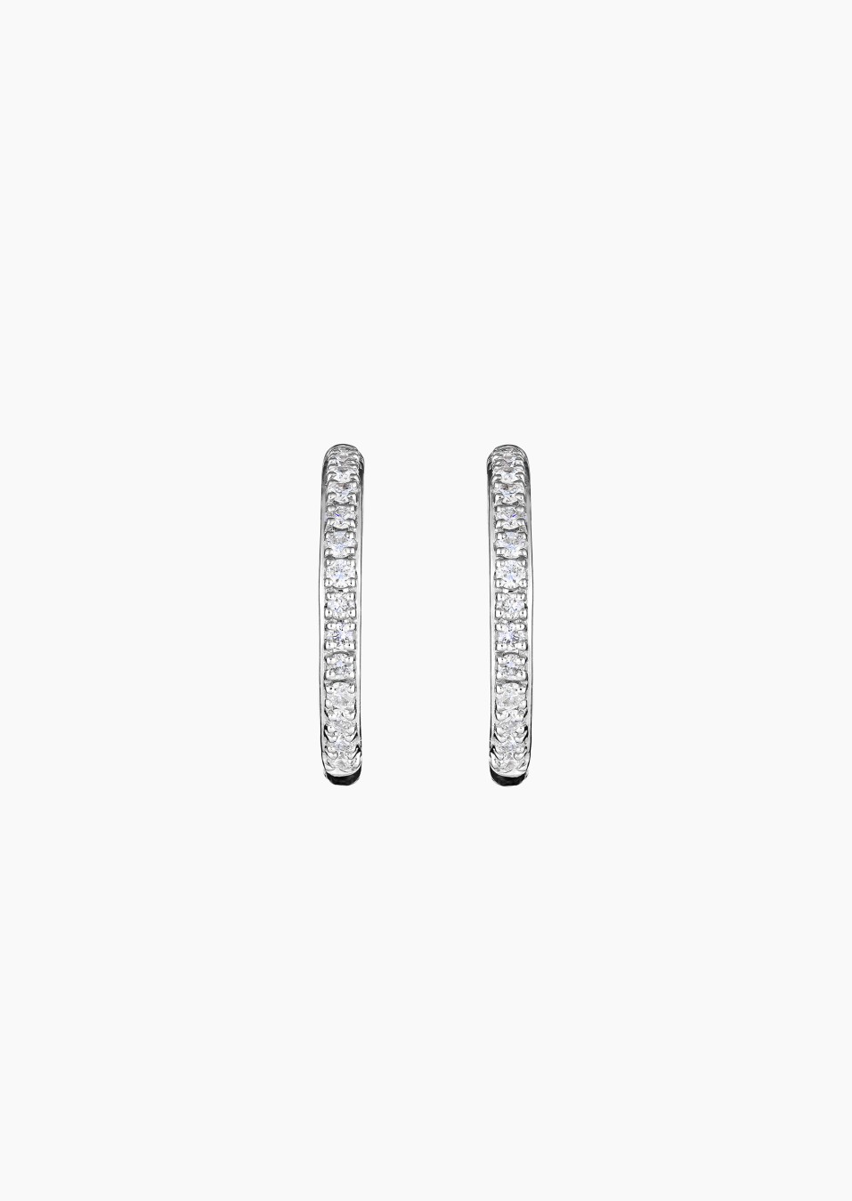 Demoiselle open hoop earrings in white gold and diamonds – Maison Lepage, French jeweler and designer since 1922.