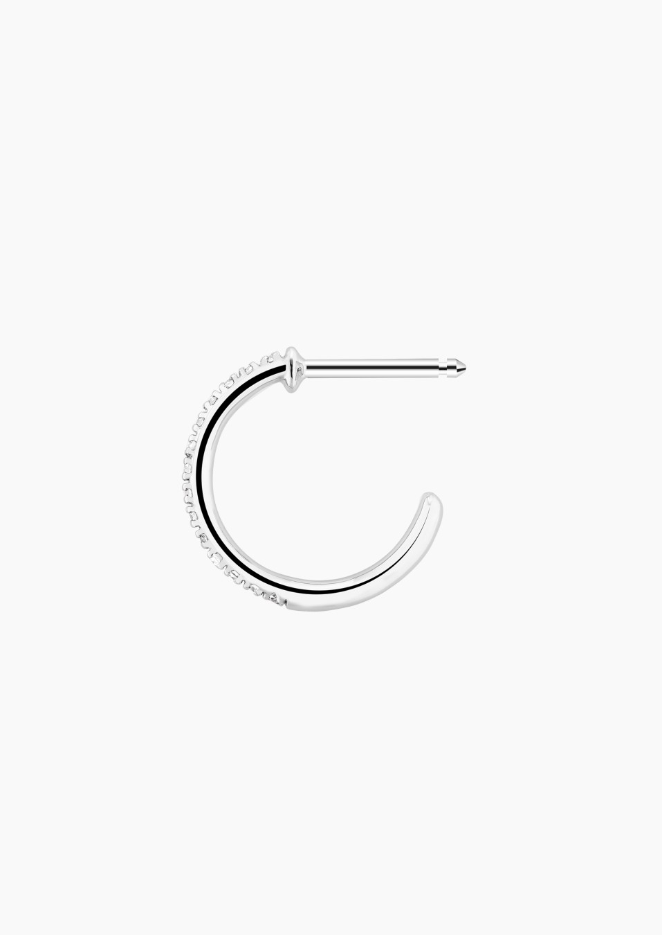 Demoiselle open hoop earrings in white gold and diamonds – Maison Lepage, French jeweler and designer since 1922.