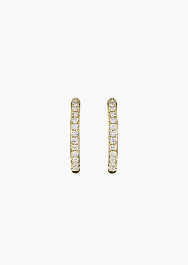 Demoiselle open hoop earrings in yellow gold and diamonds – Maison Lepage, French jeweler and designer since 1922.
