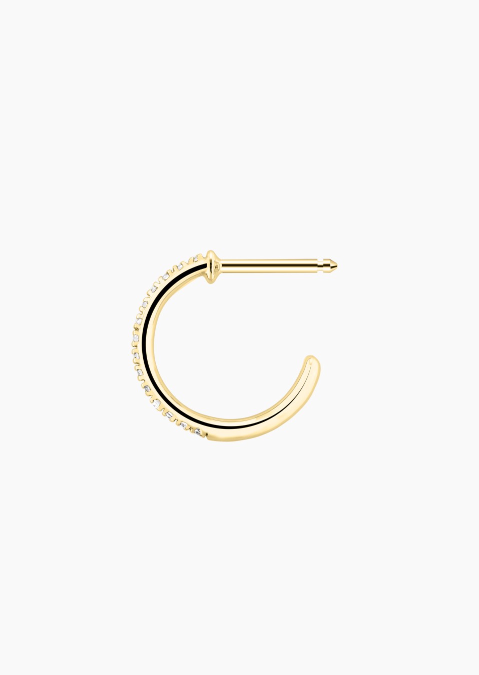 Demoiselle open hoop earrings in yellow gold and diamonds – Maison Lepage, French jeweler and designer since 1922.