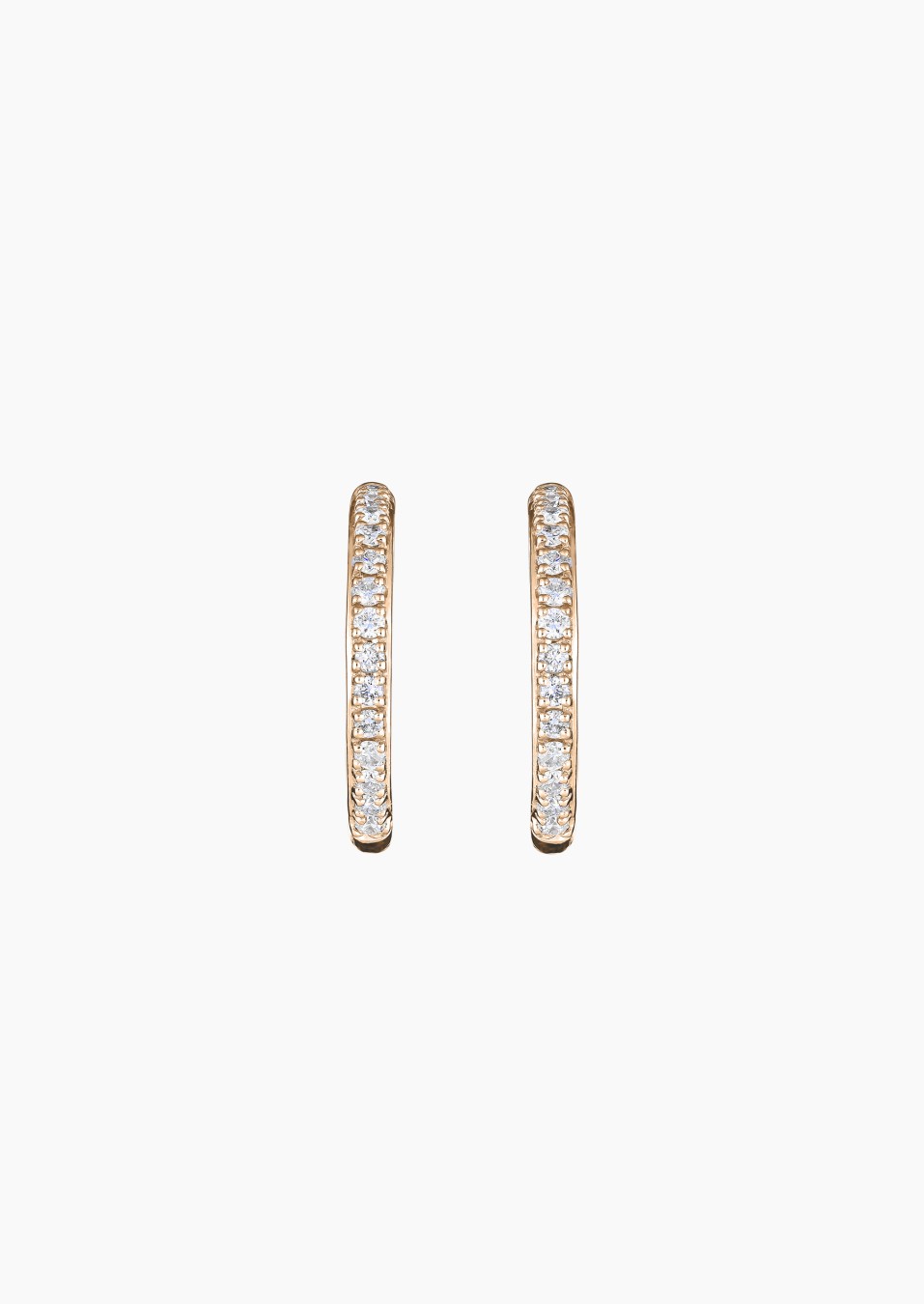 Demoiselle open hoop earrings in rose gold and diamonds – Maison Lepage, French jeweler and designer since 1922.