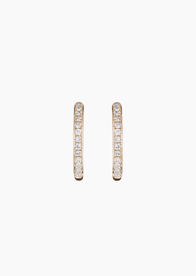 Demoiselle open hoop earrings in rose gold and diamonds – Maison Lepage, French jeweler and designer since 1922.