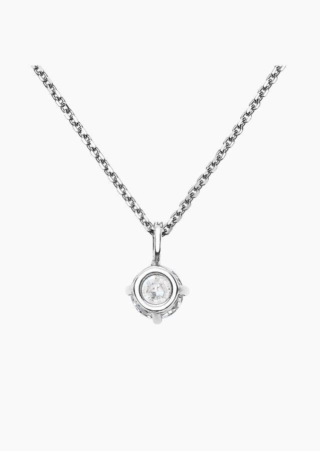Flirt necklace in 18k white gold with diamonds – Maison Lepage, French jeweler and designer since 1922.