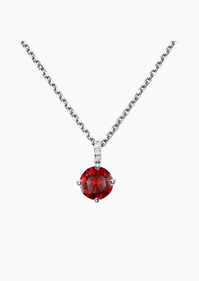 
                                                                                    Flirt necklace in white gold with ruby and diamonds – Maison Lepage, French jeweler and designer since 1922.
                                                                            