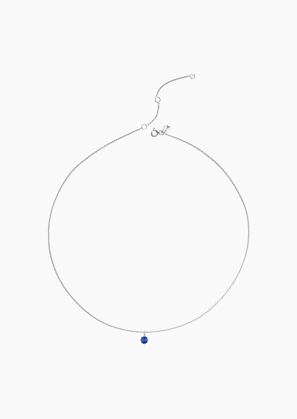 Flirt necklace in white gold with blue sapphire and diamonds – Maison Lepage, French jeweler and designer since 1922.