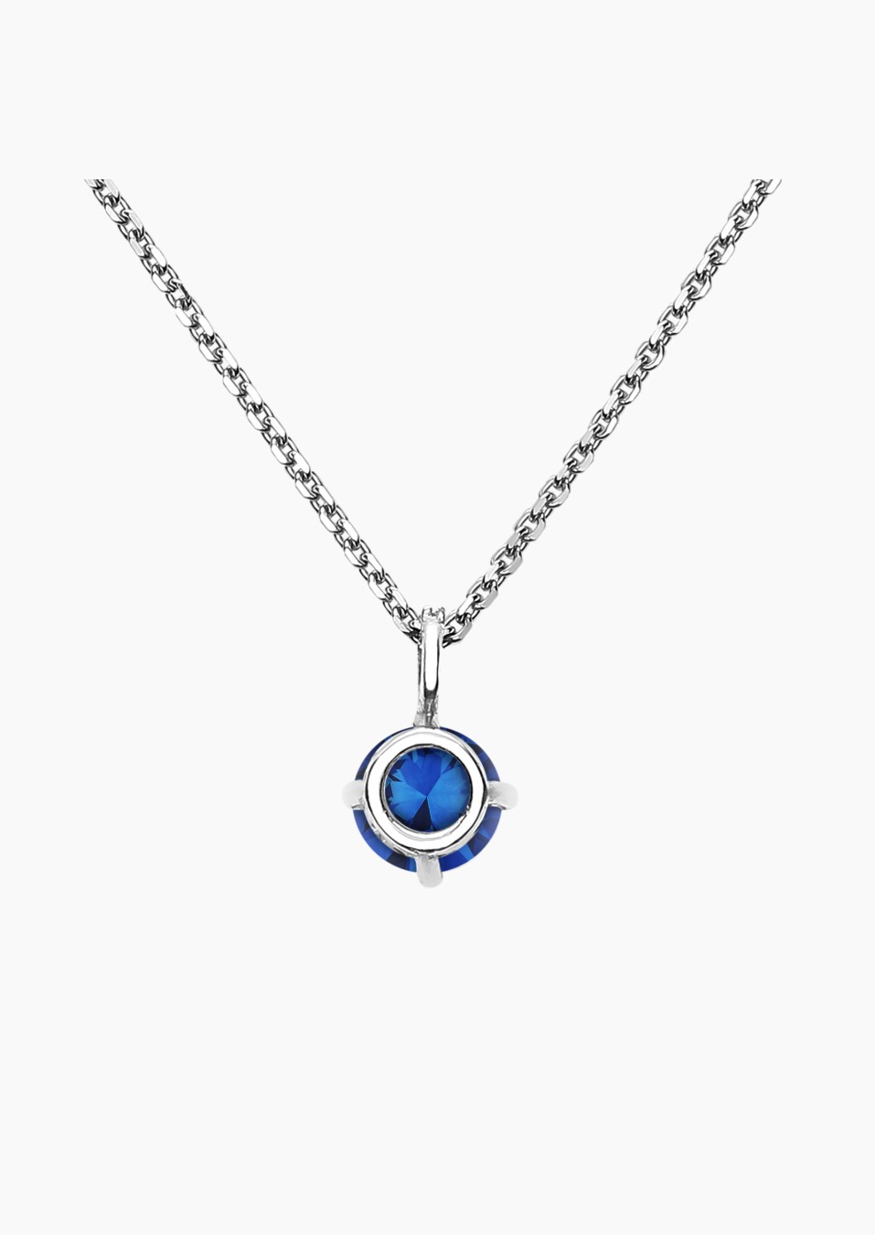 Collier Flirt en or blanc, saphir bleu et diamants - Maison Lepage joaillier créateur français 1922