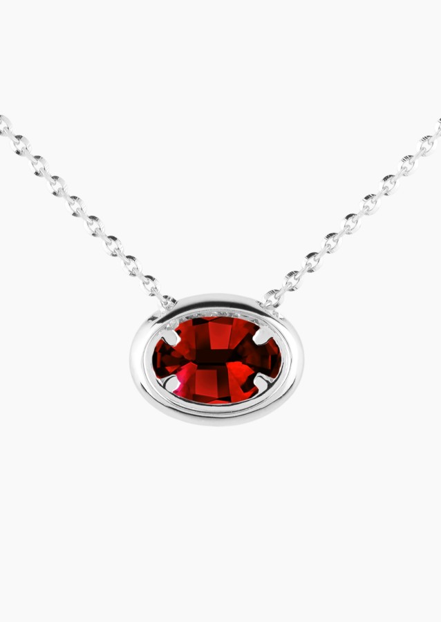 Eléanor necklace in white gold with ruby and diamonds – Maison Lepage, jeweler and designer since 1922.