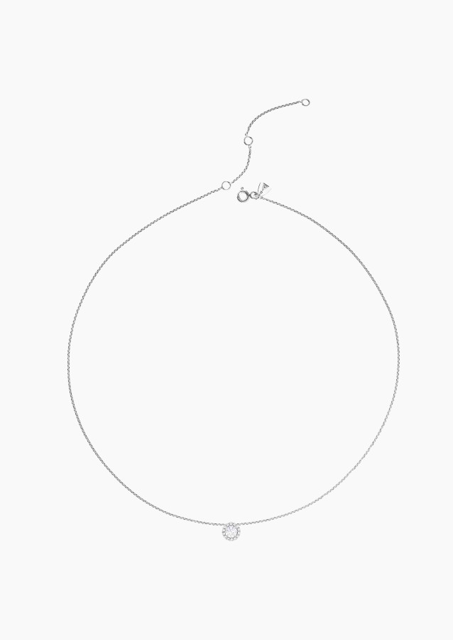 Coquette necklace in 18k white gold with diamonds – Maison Lepage, French jeweler and designer since 1922.