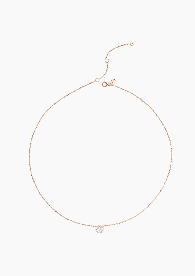 Coquette necklace in 18k rose gold with diamonds – Maison Lepage, French jeweler and designer since 1922.