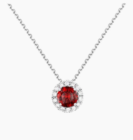 
                                                                                    Coquette necklace in gold, ruby and diamonds / Lepage
                                                                            