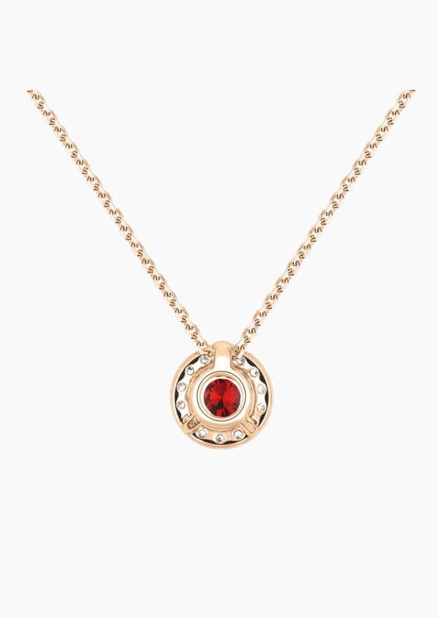 Coquette necklace in rose gold with ruby and diamonds – Maison Lepage, French jeweler and designer since 1922.