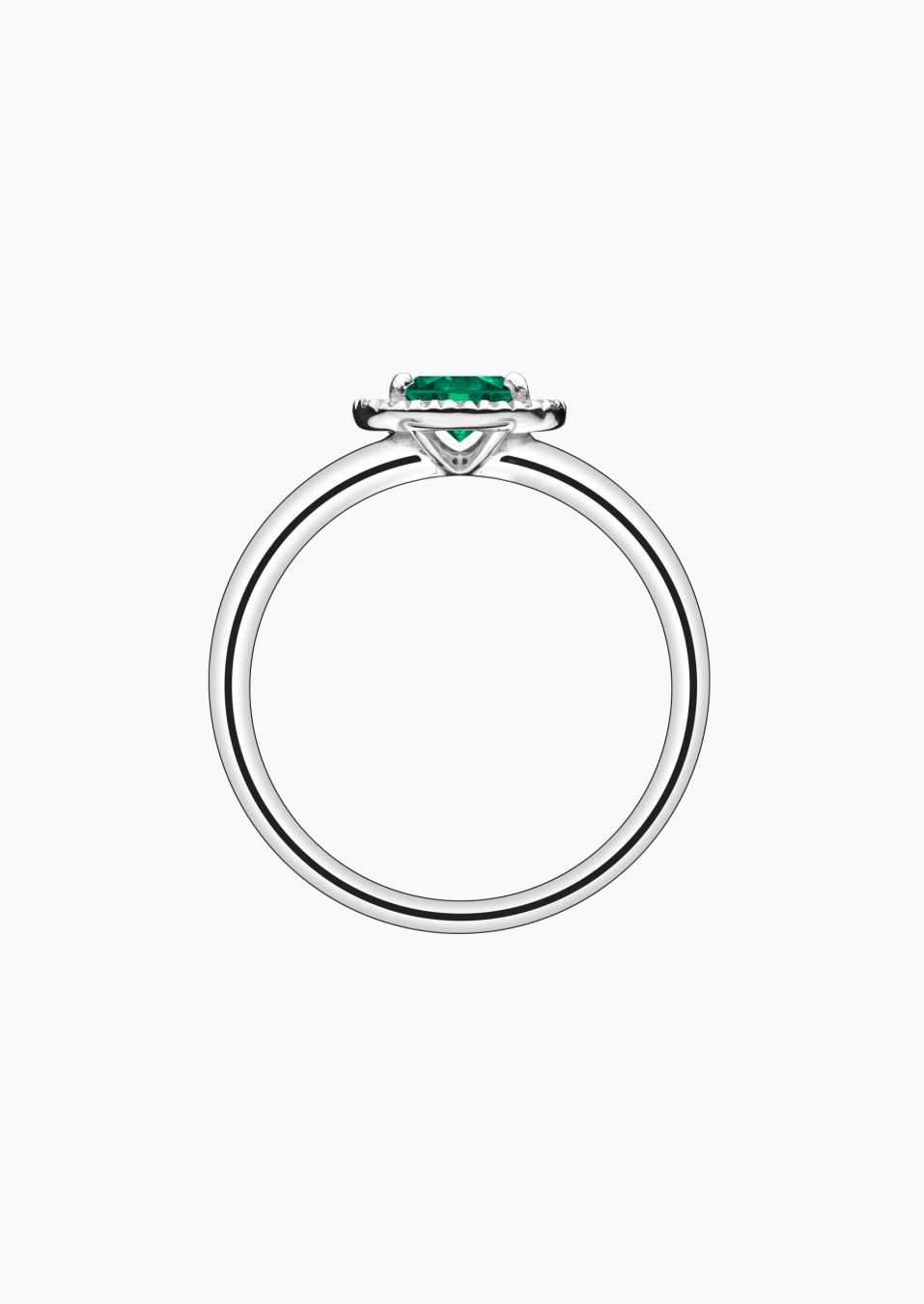 Eléanor ring in white gold, emerald and diamonds – Jewel by Maison Lepage, jeweler and designer since 1922.