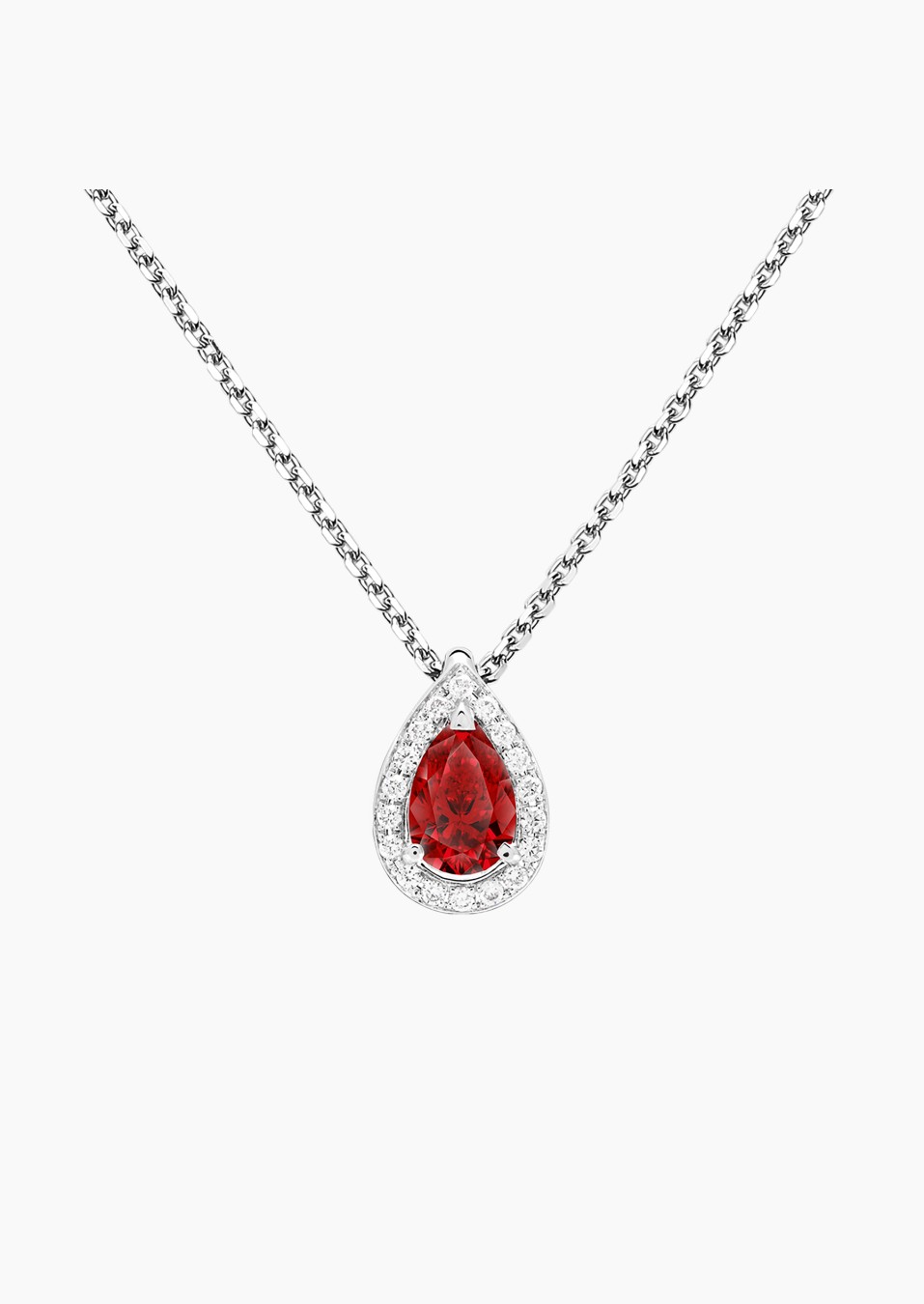 Marceau necklace in gold, ruby and diamonds / Lepage