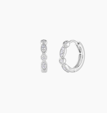 Créoles Léontine en or et diamants / Lepage