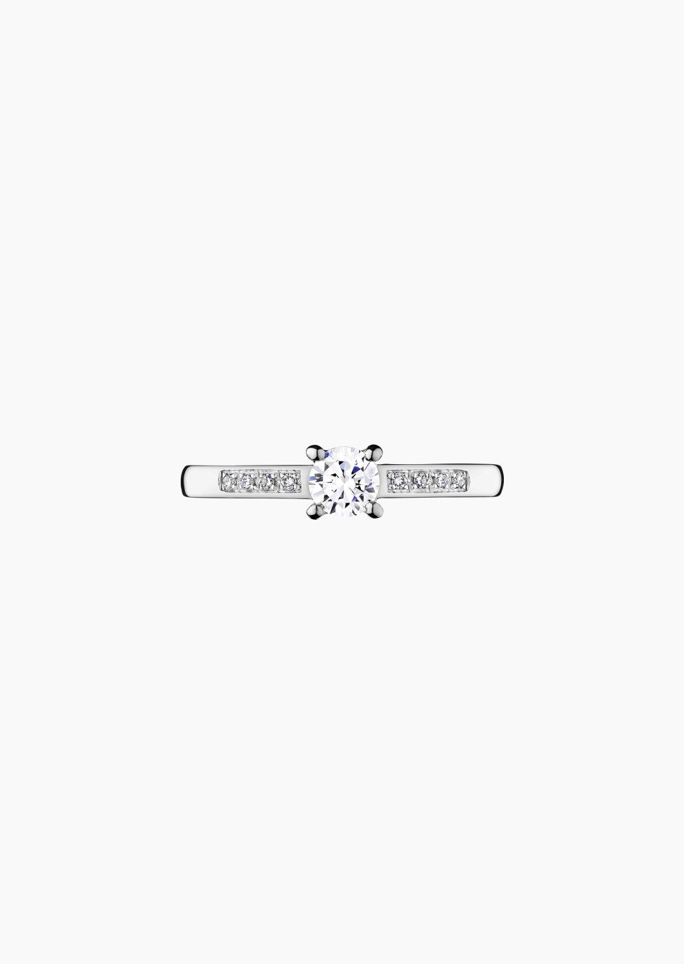 Aristide solitaire in gold and diamonds / Lepage