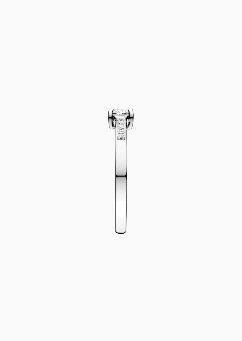 Aristide solitaire in gold and diamonds / Lepage