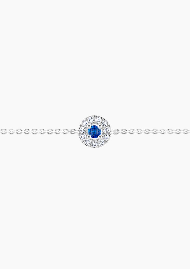 
                                                                                    Coquette bracelet in white gold with blue sapphire and diamonds – Maison Lepage, French jeweler and designer since 1922.
                                                                            