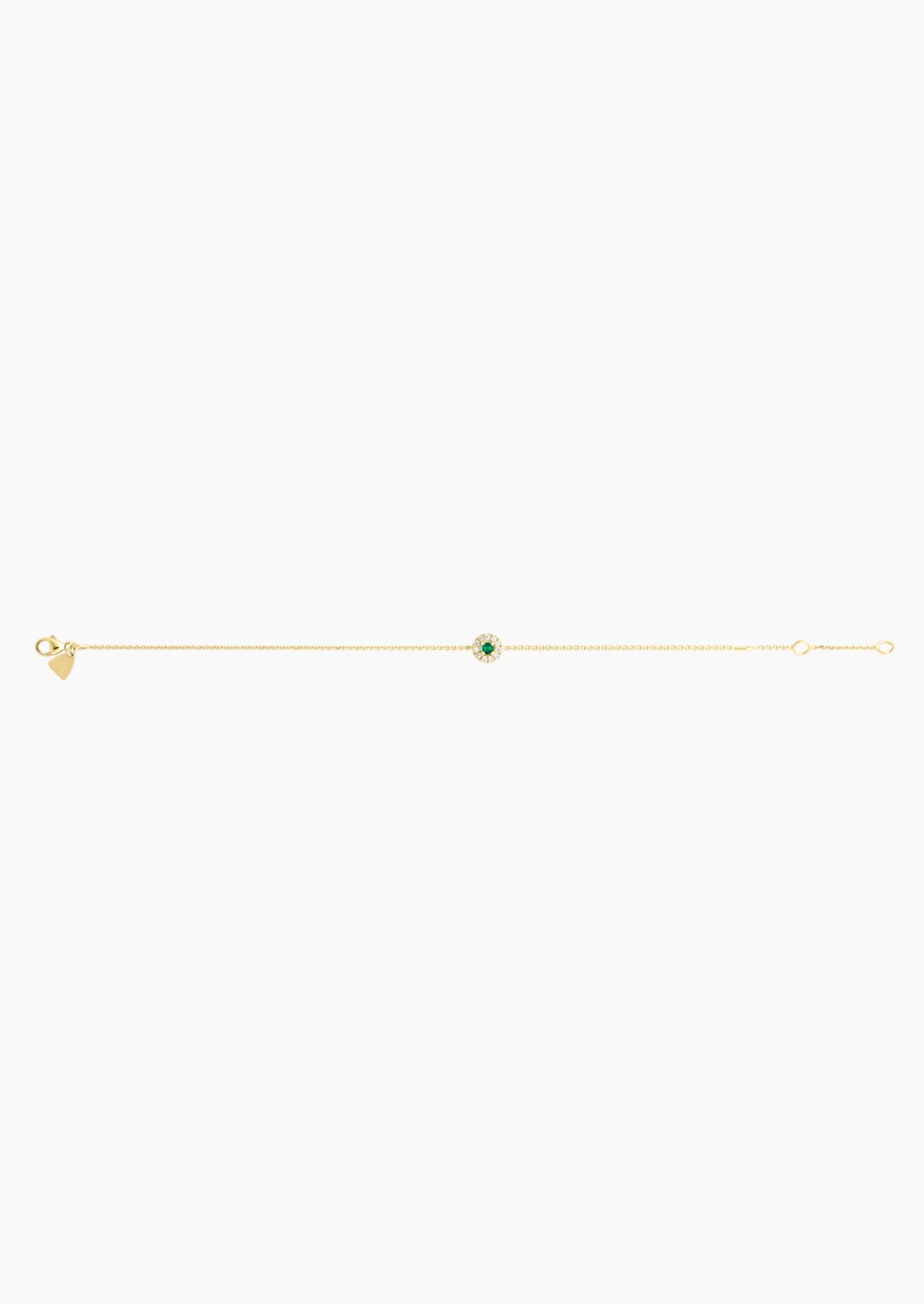 Coquette bracelet in yellow gold, emerald and diamonds / Lepage