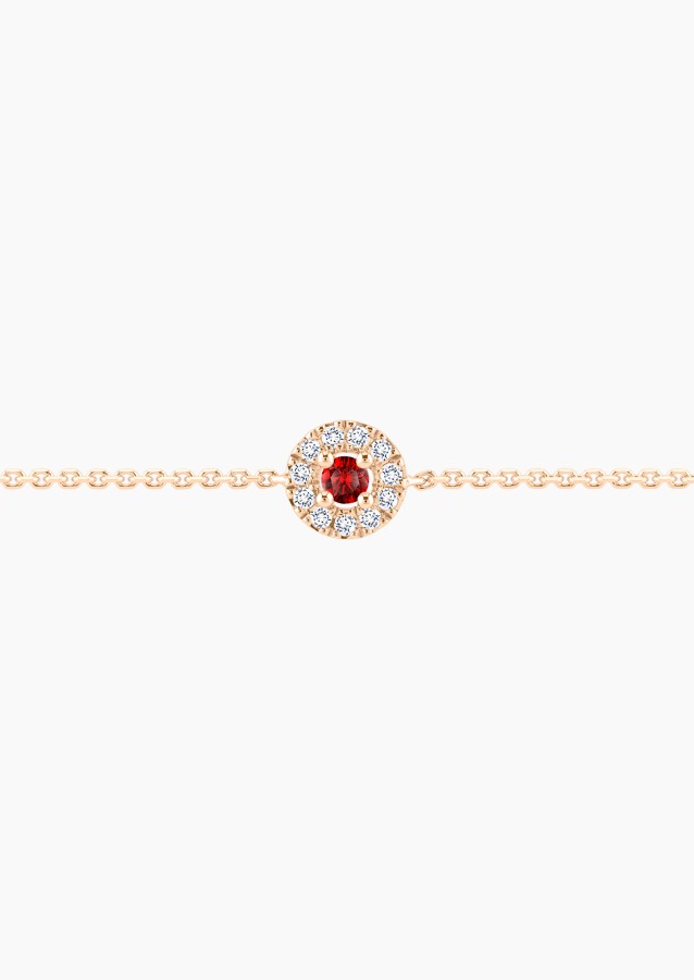 Bracelet Coquette en or rose, rubis et diamants - Maison Lepage joaillier créateur français 1922