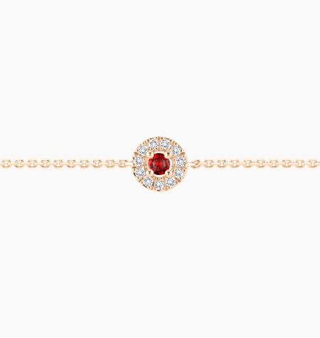 Bracelet Coquette en or rose, rubis et diamants - Maison Lepage joaillier créateur français 1922