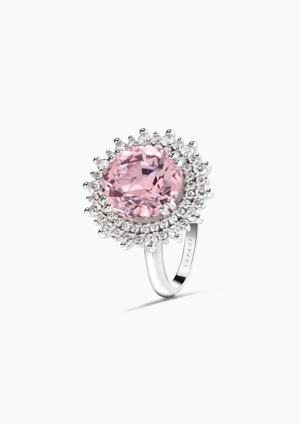 Bague La Coquette, pièce exceptionnelle en or blanc, tourmaline rose et diamants brillants - Maison Lepage joaillier créateur fr Bague La Coquette, pièce exceptionnelle en or blanc, tourmaline rose et diamants brillants - Maison Lepage joaillier créateur fr