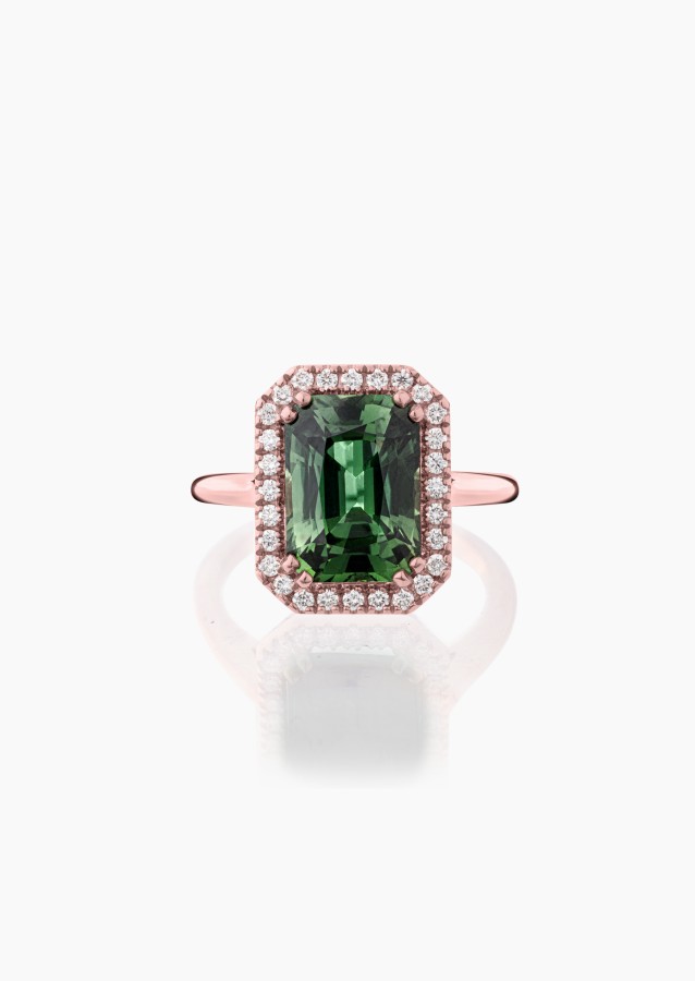 
                                                                                    Marie-Lou ring, exceptional piece in rose gold with green sapphire and diamonds – Maison Lepage, French jeweler and designer sin
                                                                            