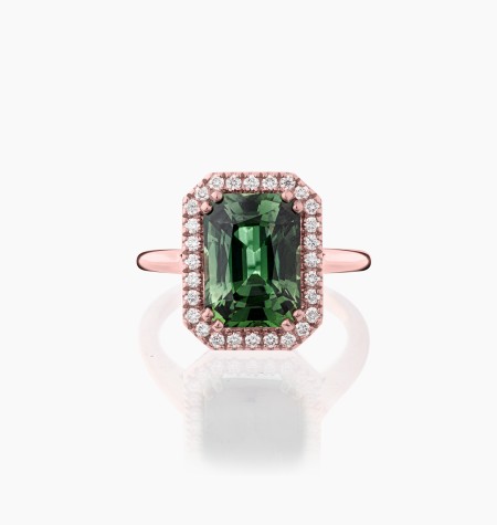 
                                                                                    Marie-Lou ring, exceptional piece in rose gold with green sapphire and diamonds – Maison Lepage, French jeweler and designer sin
                                                                            