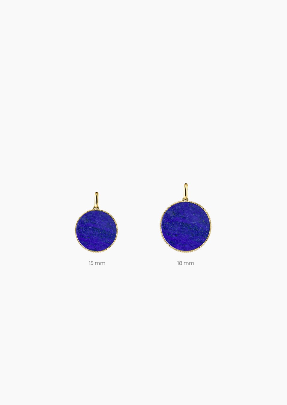 Colette Lune Perlée medal in yellow gold with lapis lazuli – Maison Lepage, French jeweler and designer since 1922.