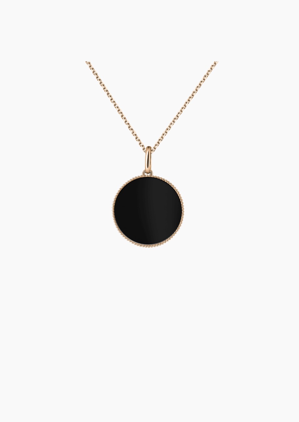 Colette Lune Perlée medal in gold and onyx / Lepage