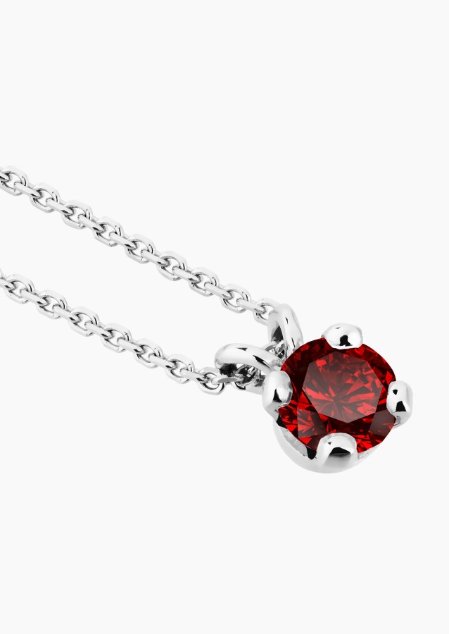 Collier Présage en or blanc, rubis et diamants - Maison Lepage joaillier créateur français 1922