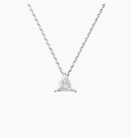 
                                                                                    La Sublime necklace in white gold with triangle diamond – Maison Lepage, French jeweler and designer since 1922.
                                                                            