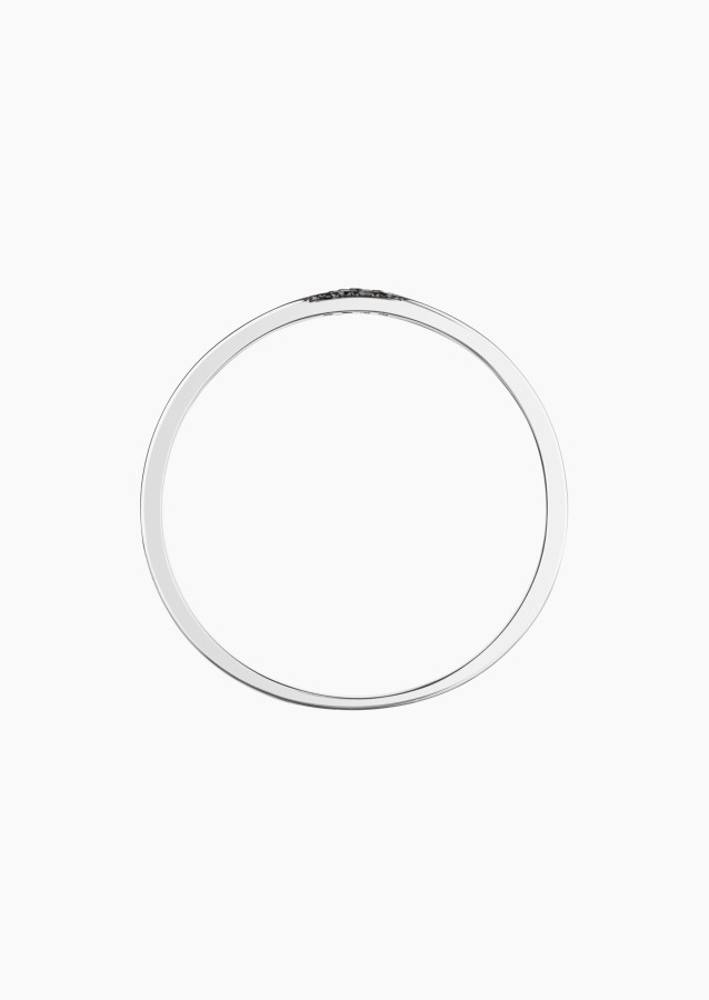 La Remarquable wedding ring in white gold and black diamonds - Maison Lepage french jeweller 1922