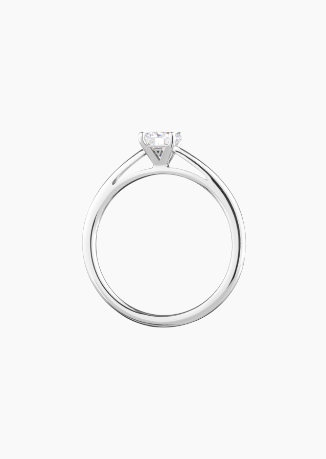 Solitaire 1922, bague de fiançailles en or blanc 750 et diamant brillant - Maison Lepage joaillier créateur français 1922