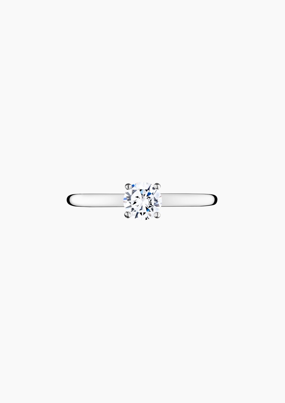 1922 solitaire ring, engagement ring in 18k white gold with brilliant-cut diamond – Maison Lepage, French jeweler and designer s