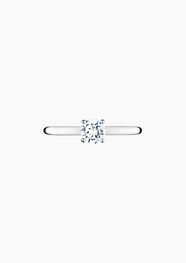 1922 solitaire ring, engagement ring in 18k white gold with brilliant-cut diamond – Maison Lepage, French jeweler and designer s