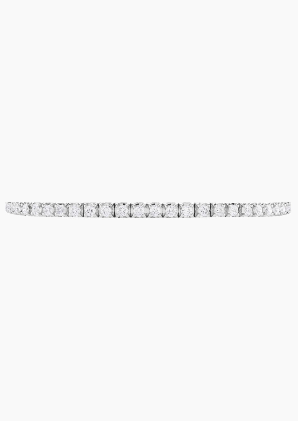 Evidence diamond rivière bracelet in white gold – Maison Lepage, French jeweler and designer since 1922.