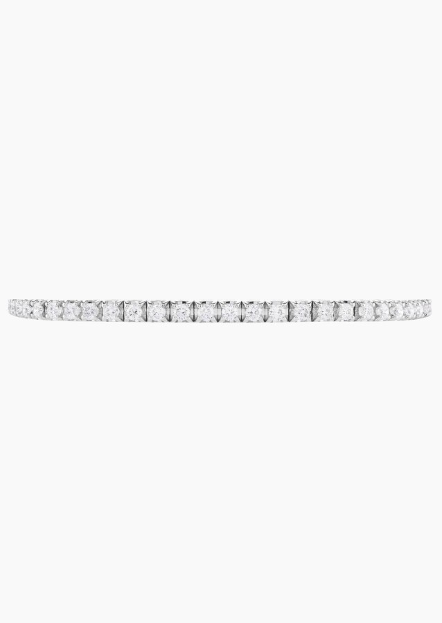 Evidence diamond rivière bracelet in white gold – Maison Lepage, French jeweler and designer since 1922.